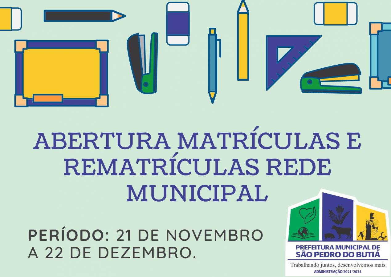Aberto período de matrículas e rematrículas da rede municipal