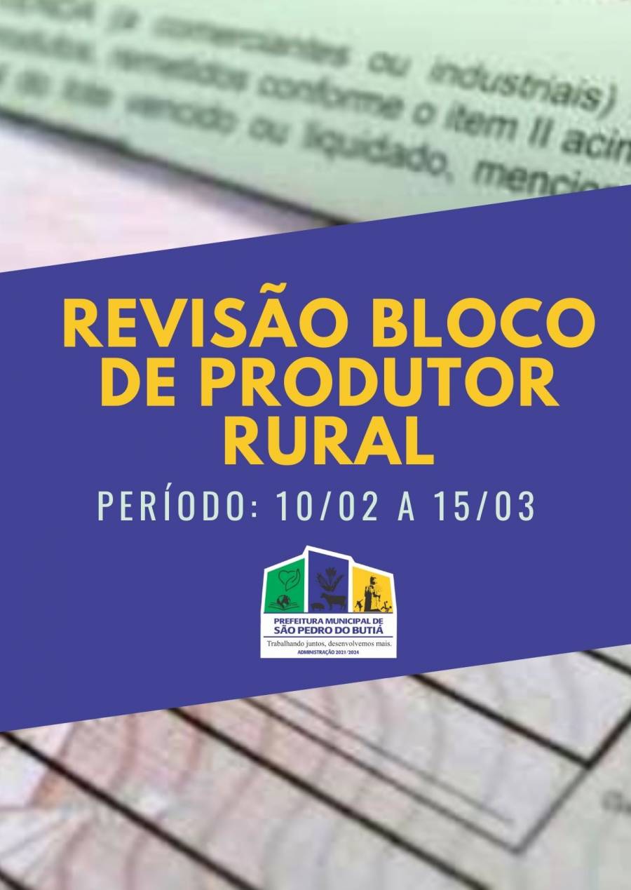 Revisão do Bloco de Produtor