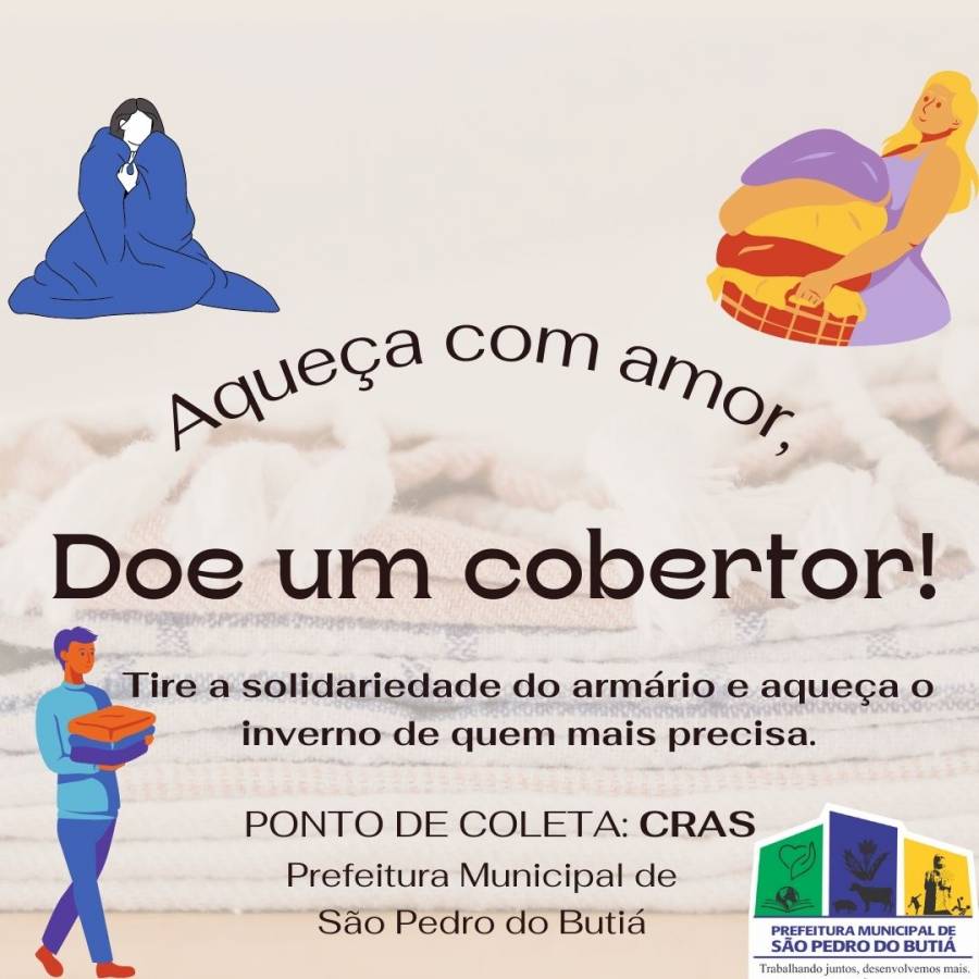 CRAS promove a campanha "Aqueça com amor, doe um cobertor"