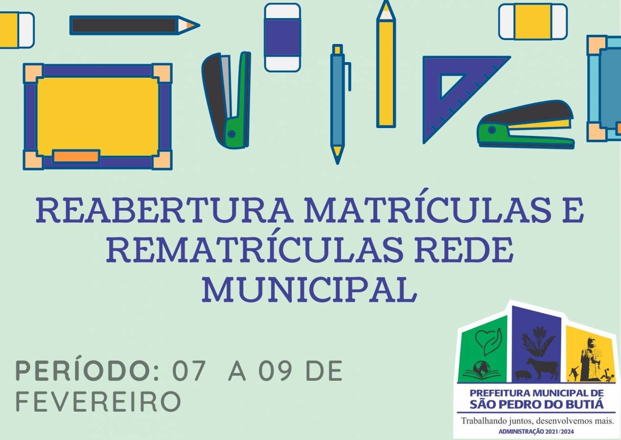 Reabertas as matrículas e rematrículas da rede municipal
