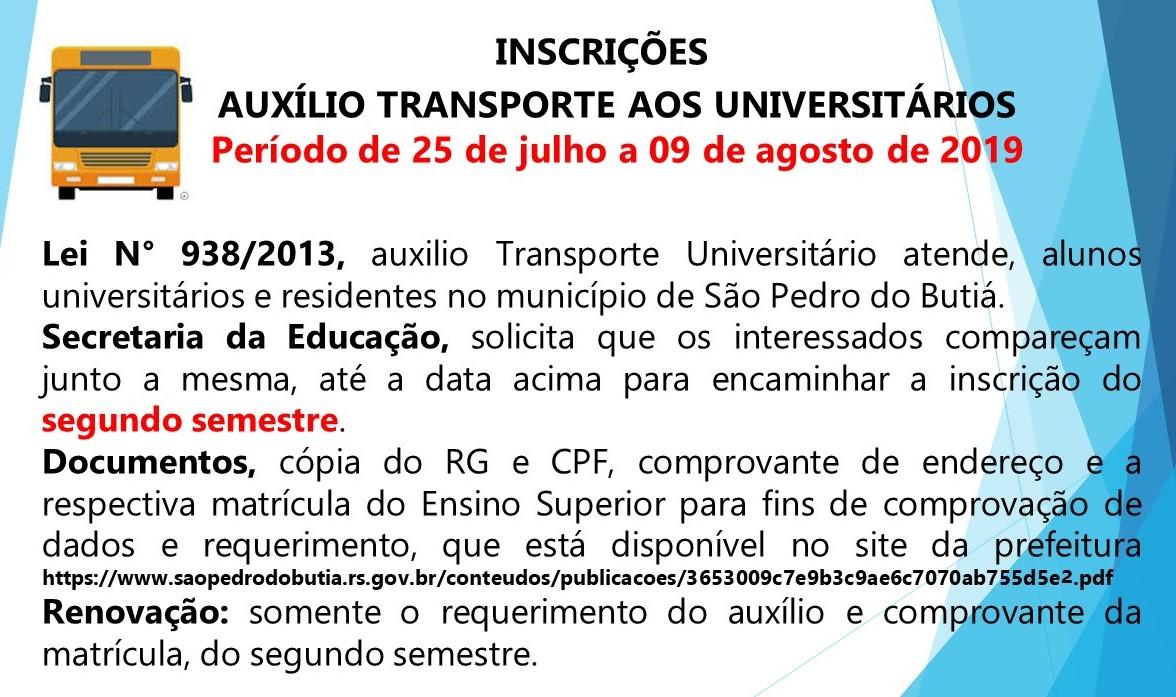 Auxilio Transporte Universitário