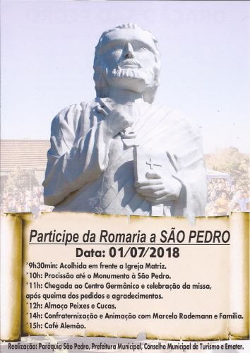 CONVITE PARA 3ª ROMARIA A SÃO PEDRO