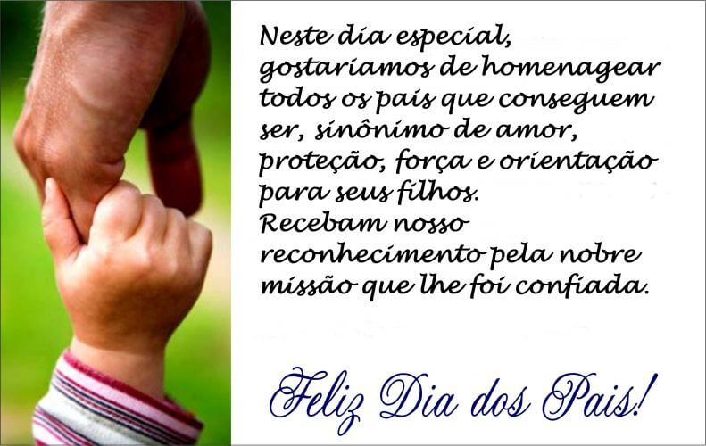 Parabéns pelo Dia dos Pais