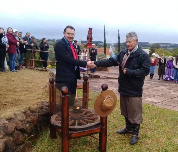 Chegada da Chama Crioula