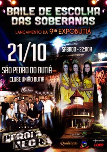 Convite para o Baile de escolha das Soberanas de São Pedro do Butiá