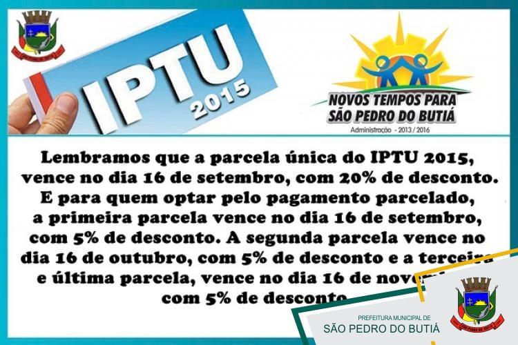 IPTU 2015 - Fique atento para não perder o prazo