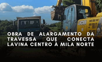 <p><strong><span style="font-size: 12pt;">ALARGAMENTO DE VIA NA LINHA LAVINA</span></strong></p>