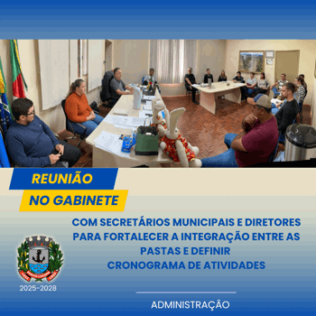 <p><strong>REUNI&Atilde;O NO GABINETE</strong></p>